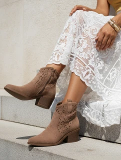 Dámské boty coffee FashionStreet ZY1355