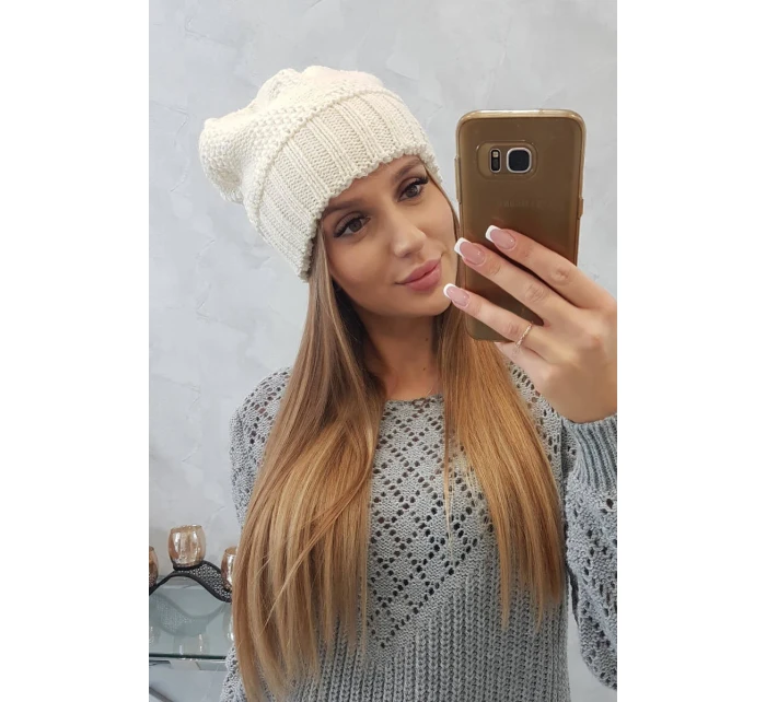 Dámská čepice Danuta K331 dark ecru Dámská čepice Danuta K331 dark ecru