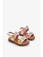 Dětské sandály zdobené květinami Multicolor Tinette