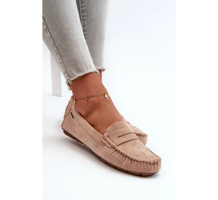 Dámské eko semišové mokasíny, světle béžová Rerteria Dámské eko semišové mokasíny, světle béžová Rerteria