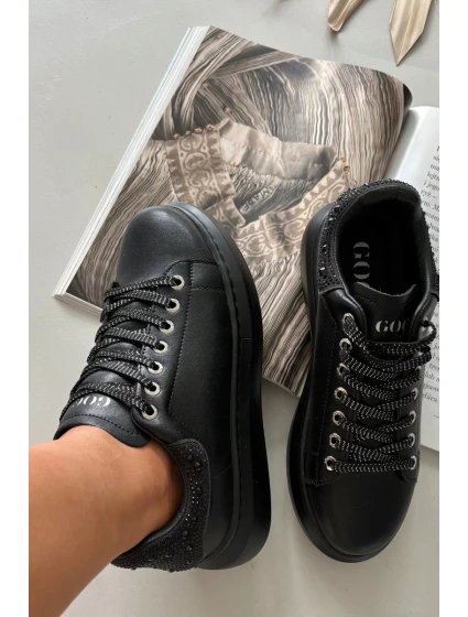 Dámské kožené tenisky GOE – černé Dámské kožené tenisky GOE – černé