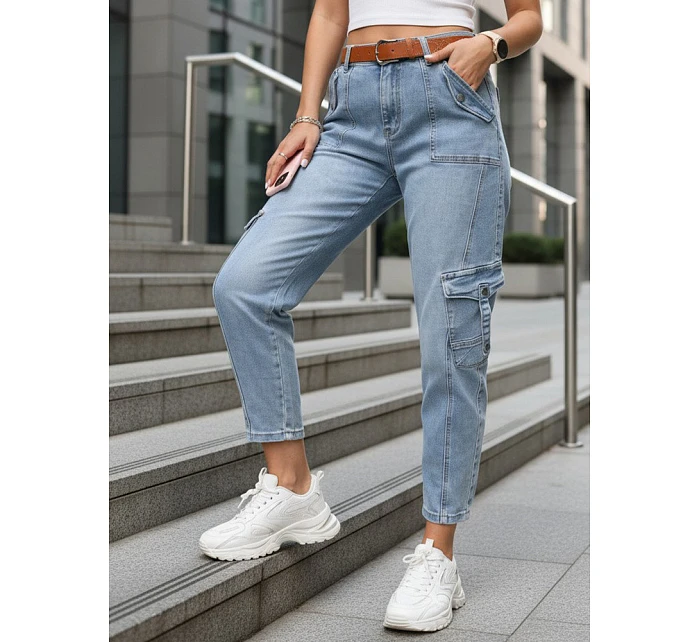 Jeansy damskie fit z cargo niebieskie model 22047094 - FashionStreet
