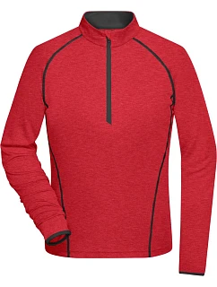 Daiber JN 497 Dámské funkční tričko s dlouhým rukávem 02.0497 red melange/titan