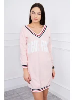 Šaty s výstřihem Paris powder pink Šaty s výstřihem Paris powder pink