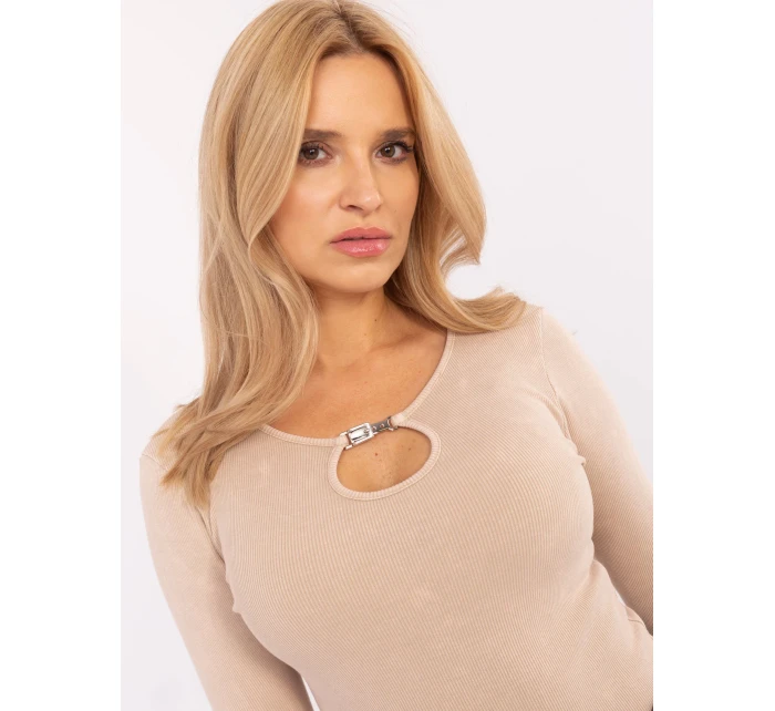 Bluzka CLM BZ model 20752445 beżowy - FPrice Bluzka CLM BZ model 20752445 beżowy - FPrice