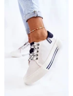 Dámské tenisky Memory Foam System Big Star KK276002 Bíle Dámské tenisky Memory Foam System Big Star KK276002 Bíle