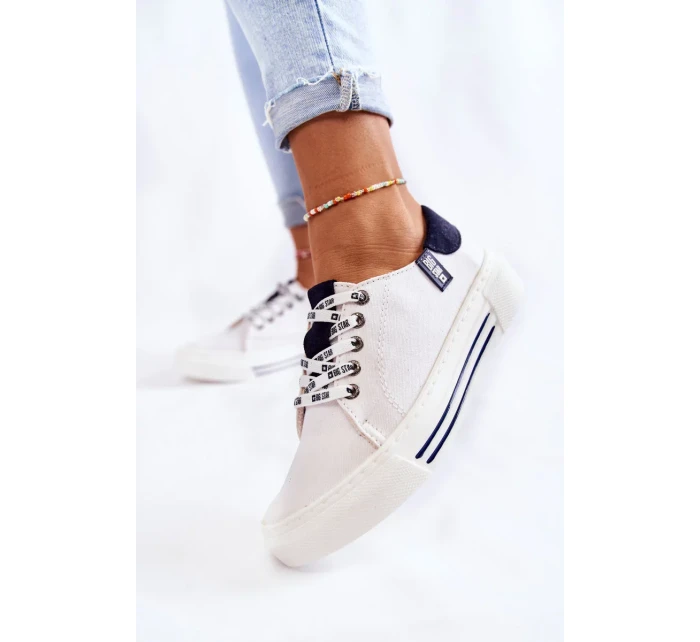 Dámské tenisky Memory Foam System Big Star KK276002 Bíle Dámské tenisky Memory Foam System Big Star KK276002 Bíle