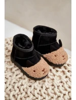 Zateplené Dětské Kotníkové Sněhule Lamy Černé Esandira