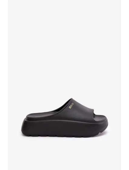 Dámské pěnové pantofle na platformě Big Star – černé Dámské pěnové pantofle na platformě Big Star – černé