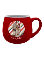 Personalizovaný keramický hrníček s výřezem fotky na podkladu