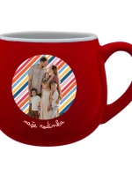 Personalizovaný keramický hrníček s výřezem fotky na podkladu