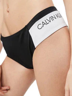 Spodní díl plavek KW0KW00841-BEH černobílá - Calvin Klein