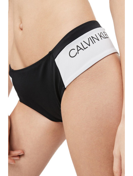Spodní díl plavek KW0KW00841-BEH černobílá - Calvin Klein