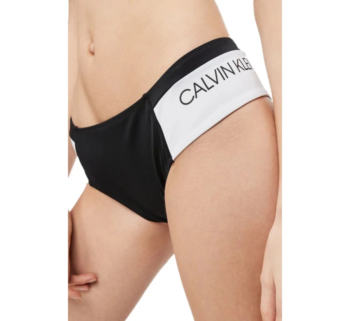 Spodní díl plavek KW0KW00841-BEH černobílá - Calvin Klein Spodní díl plavek KW0KW00841-BEH černobílá - Calvin Klein