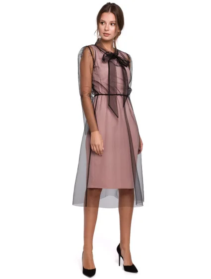 Dámské šaty model 18889783 Powder Pink - Makover