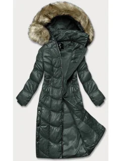DŁUGA KURTKA DAMSKA ZIELONA model 21245566 - Glakate