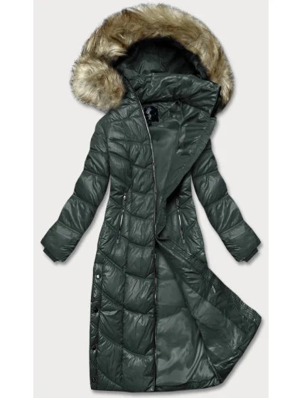 DŁUGA KURTKA DAMSKA ZIELONA model 21245566 - Glakate