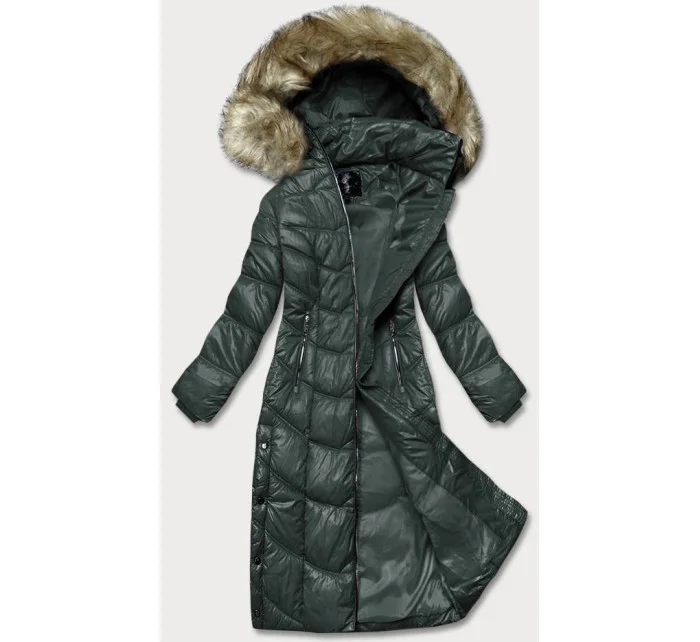 DŁUGA KURTKA DAMSKA ZIELONA model 21245566 - Glakate