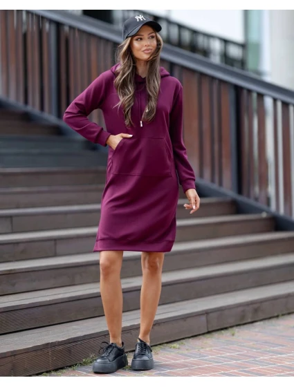 Sukienka casual z kapturem model 21781266 - Moon