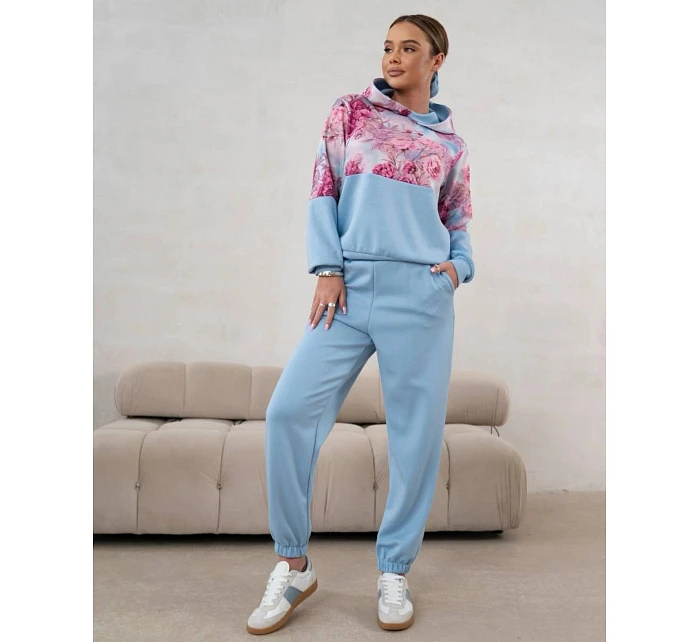Sportovní souprava s květinovým motivem modrá model 22049186 - Moon