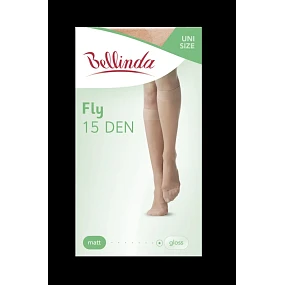 Silonkové podkolenky FLY KNEE HIGHS 15 DEN - BELLINDA - almond