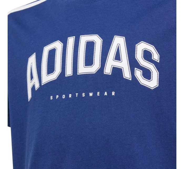 Dětské tričko adidas Codes Collegiate Graphic námořnická modrá JL6138