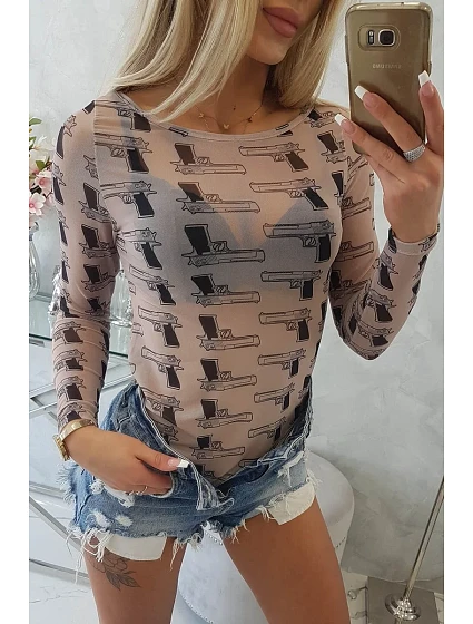 body v béžové barvě model 18746276 - K-Fashion body v béžové barvě model 18746276 - K-Fashion