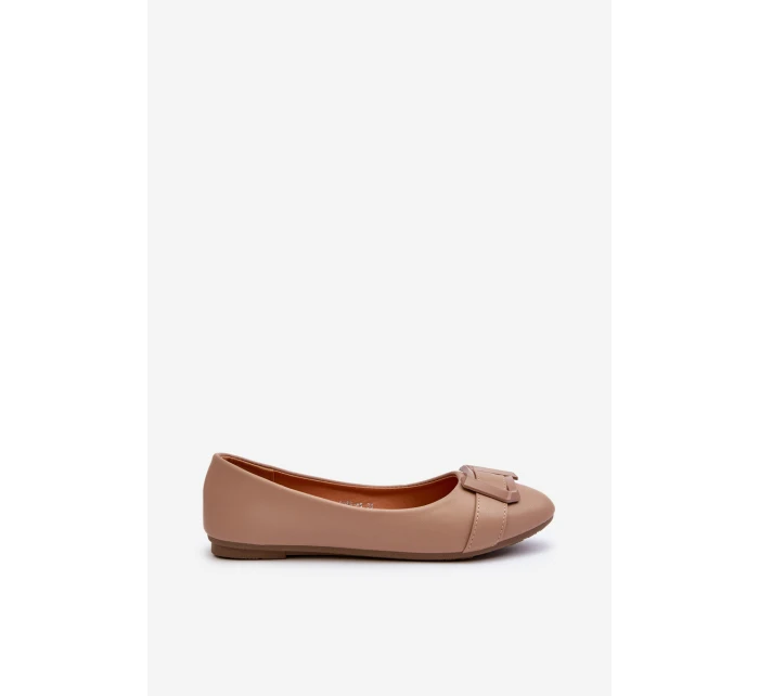 Baleríny S Páskem A Ozdobou Eko Kůže Tmavě Béžové model 21657023 - Boto