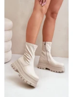Boty Na Masivní Platformě Světle Béžové model 21679189 - Boto Boty Na Masivní Platformě Světle Béžové model 21679189 - Boto