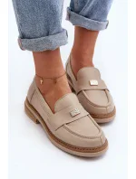 Dámské kožené mokasíny Zazoo, béžová Dámské kožené mokasíny Zazoo, béžová