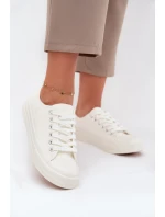 Dámské zateplené nízké tenisky Big Star – bílé Dámské zateplené nízké tenisky Big Star – bílé