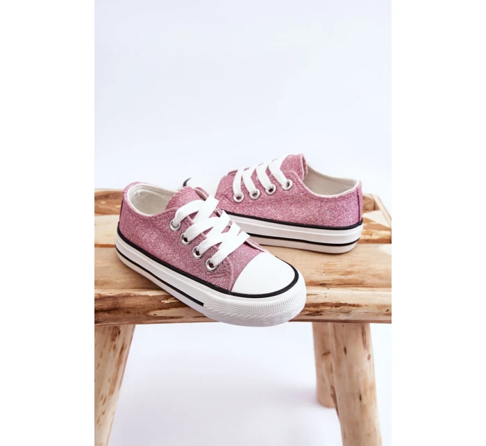 Dětské tenisky vázané Špinavě růžová Wella Dětské tenisky vázané Špinavě růžová Wella