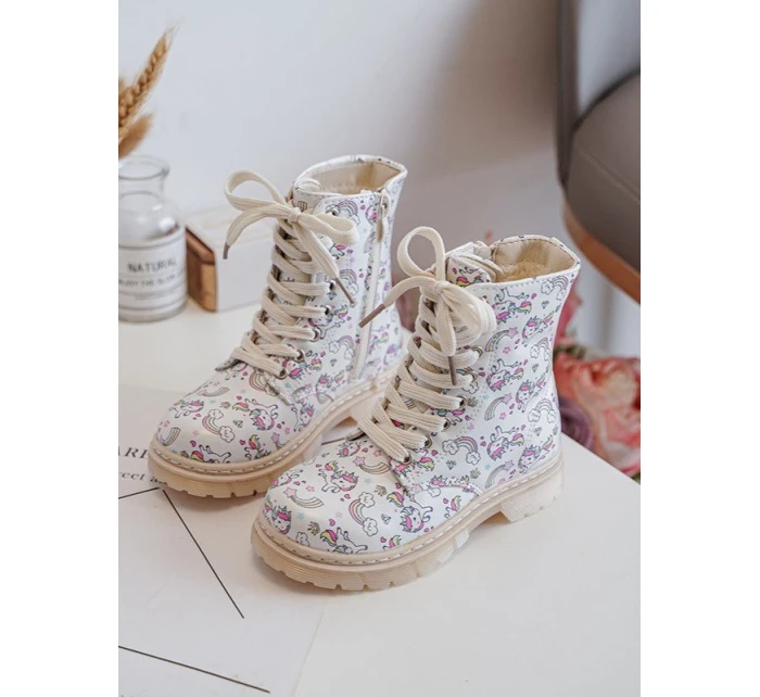 Dětské Boty S Zipem Bežové model 21634754 - Boto