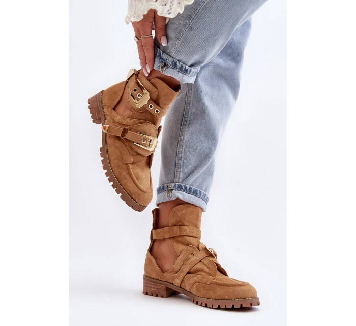 Dámské Kotníkové Boty Lu Boo Semišové s model 21516970 Camel Rock Girl - Boto Dámské Kotníkové Boty Lu Boo Semišové s model 21516970 Camel Rock Girl - Boto