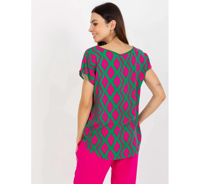 Dámská halenka D73771R10978Q zelená - FPrice