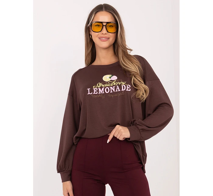 Bluza RV BL model 22074607 ciemny brązowy - FPrice Bluza RV BL model 22074607 ciemny brązowy - FPrice