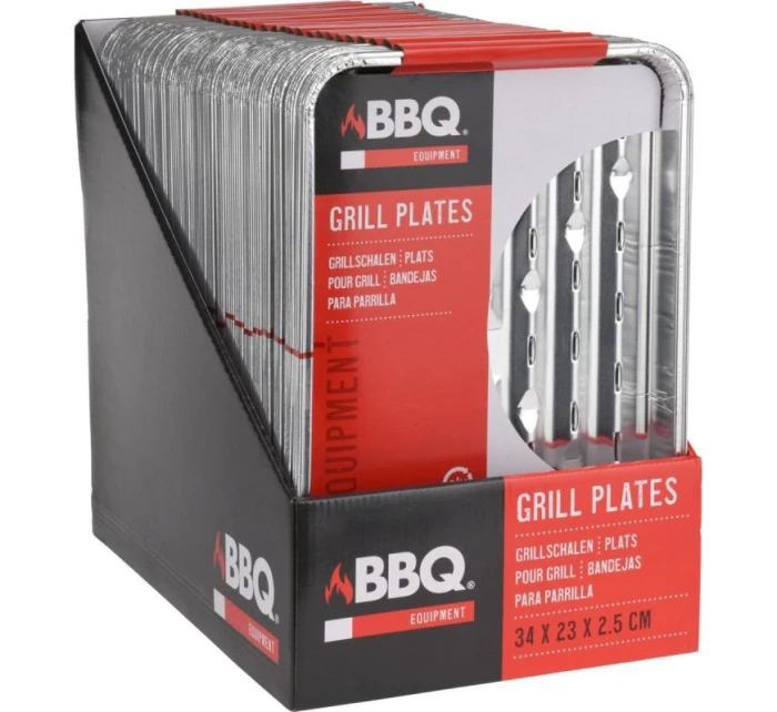 HLINÍKOVÉ GRILOVACÍ TABLETY 34x23cm 4 BALENÍ