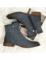 Dámské boty s ozdobami zateplené modré Jezzi Dámské boty s ozdobami zateplené modré Jezzi