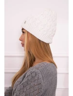 Fleecová čepice Roma model 18750243 bílá - K-Fashion Fleecová čepice Roma model 18750243 bílá - K-Fashion