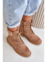 Dámské pracovní boty na zip hnědé model 21667411 - Boto Dámské pracovní boty na zip hnědé model 21667411 - Boto