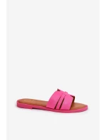 Dámské Pantofle Na Plochém Podpatku S Eko Fuchsie model 21688655 - Boto Dámské Pantofle Na Plochém Podpatku S Eko Fuchsie model 21688655 - Boto