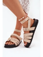 Eko Semišové Sandály Dámské S Béžové model 21699103 - Boto Eko Semišové Sandály Dámské S Béžové model 21699103 - Boto