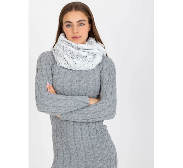 Tunelová šála AT KM model 21370637 bílá a černá - FPrice Tunelová šála AT KM model 21370637 bílá a černá - FPrice