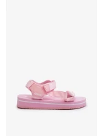 Dámské sandály na platformě Big Star Růžové Dámské sandály na platformě Big Star Růžové