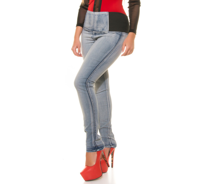 Curvy  High Waist Skinny Jeans model 19605218 - Style fashion