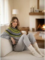 Dámský svetr RUBY GLOW grey FashionStreet MY2376 Dámský svetr RUBY GLOW grey FashionStreet MY2376