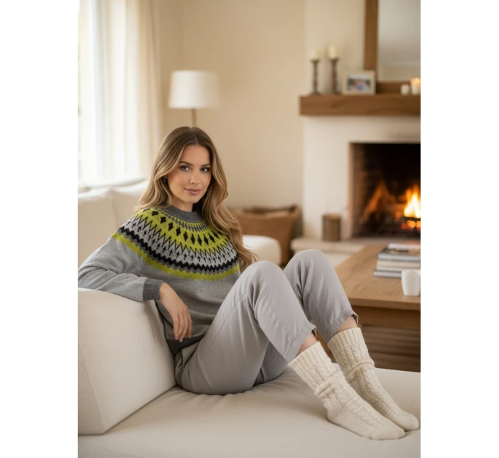 Dámský svetr RUBY GLOW grey FashionStreet MY2376 Dámský svetr RUBY GLOW grey FashionStreet MY2376