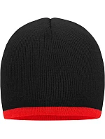 MB Pletená čepice s kontrastním lemem 03. black/red model 22496227 - Daiber MB Pletená čepice s kontrastním lemem 03. black/red model 22496227 - Daiber