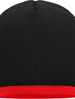 MB Pletená čepice s kontrastním lemem 03. black/red model 22496227 - Daiber