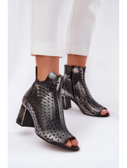 Kožené Krajky Botky Maciejka 05420-01 Černé Kožené Krajky Botky Maciejka 05420-01 Černé